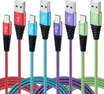 Bynccea Type Charger Cable 4-PACK Blue-red-purple-light GREEN*10FT. Fixed Price $21.82.