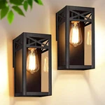 Outdoor Wall Light Fixtures, Exterior Waterproof Lanterns, Black Porch. Fixed Price $65.85.