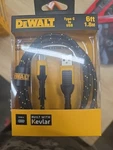 Dewalt DXMA1311348 Reinforced Braided Cable Usb-a To Usb-c 6 Ft.. Fixed Price $25.00.