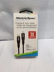 Mobilespec Charge And Sync 8 Pin To Usb Cable Black 6 Foot For Ipad Iphone. Fixed Price $12.99.