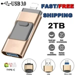 4 In 1 Usb 3.0 Flash Drive Memory Photo Stick For Iphone Samsung Type. Fixed Price $13.99.