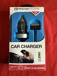 Premier Mobile Car Charger Designed For Apple 30-PIN Devices. Fixed Price $12.00.