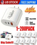 Dual Pd 40W Fast Wall Charger Power Adapter For Iphone 16 Pro Max 15 13 Plus Lot. Fixed Price $16.89.