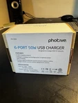 Photive PH-50W White 6 Watt Portable Rapid Usb Charger Not Tested. Fixed Price $15.00.