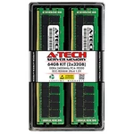 A-tech 64GB 2X 32GB 2RX4 PC4-19200R DDR4 2400MHZ Ecc Reg Rdimm Server Memory Ram. Fixed Price $286.00.