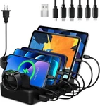 Charging Station For Multiple Devices, Creative Design 50W 6 Ports. Fixed Price $39.99.