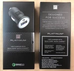 4X Platinum Quick Car Charger Black Qualcomm Qc 2.0. Fixed Price $22.45.