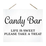 Jennygems Wedding Signs, Candy Bar Sign, Engagement Party Decorations (white). Fixed Price $16.99.
