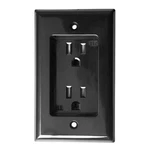 Construct Pro Single Gang Recessed Dual Power Tamper-resistant Outlet (black). Fixed Price $22.39.