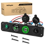 4 In 1 On/off Charger Socket Panel Dual Usb Power Outlet Led Voltmeter Ci. Fixed Price $28.33.