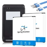2X 3700MAH Standard Battery Ac Charger Cable Fits Samsung Galaxy Amp Prime J320A. Fixed Price $62.55.
