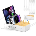 Bamboo Usb-c Charging Station For Multiple DEVICES,60W Port Charing Dock Wi.... Fixed Price $62.57.