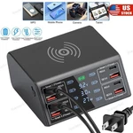 100W 8 Port Multi Usb-c Pd QC3.0 Fast Charger Phone Wireless Charging Station. Fixed Price $29.85.