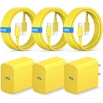 Apple Iphone 17 16 15 Charger 10FT Fast Charging Usb Cord 3 Pack Wall Block. Fixed Price $41.58.