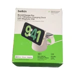 Bbo Belkin Boostcharge Pro 2-IN-1 Wireless Dock Magsafe 15W Sand New Open. Fixed Price $49.99.