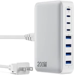 Usb 200W Charger Gan Iii 8 Port Fast Charging Station Pd 65W Laptop Adapter. Fixed Price $75.99.