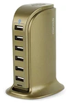 Aduro 40W 6-PORT Usb Desktop Charging Station Hub Wall Charger (gold). Fixed Price $27.13.