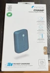 Nimble Champ 10,000MAH 18W Pd Fast Portable Power Bank - Blue New. Fixed Price $19.99.