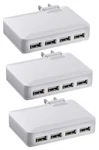 3-PAK New Insignia 4-PORT Usb Wall Charger 4.2A 21W White Universal Folding Plug. Fixed Price $18.00.