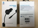 New At&t Fast 4.8AMP Certified Micro Usb Car Charger W/ Extra Port - Black. Fixed Price $8.05.