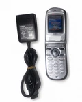 Sanyo SCP-8100 Silver Vintage Flip Phone Sprint With Charger Battery Functions. Fixed Price $28.99.