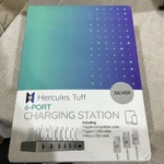 Hercules Tuff 6 Port Charging Station W/ios, Micro & Type Usb Cables Silver. Fixed Price $14.00.