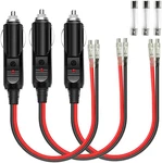 3 Pack 12V/24V Cigarette Lighter Male Plug Adapter Connectors, 16AWG With Led. Fixed Price $12.98.