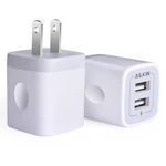 Usb Wall Charger, Adapter, Ailkin 2-PACK 2.1A Dual Port Quick White. Fixed Price $14.76.