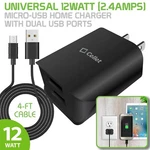 Cellet 12WATT 2.4 Amp Home Charger With Ports (micro-usb Cable Included). Fixed Price $7.99.