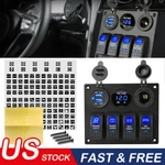 Blue Led 12V 4 Gang Toggle Rocker Switch Panel Usb For Car Boat Marine Rv Truck. Fixed Price $31.34.