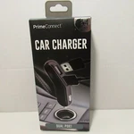 Prime Connect Car Charger, Dual Usb Ports, Rapid Recharge, 2.4 Amps. Fixed Price $9.99.