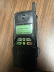 Philips Vintage Brick Cell Phone Model 6738, Leather Case, And Charger.. Fixed Price $45.00.
