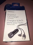 Insignia Dual Port Car Charger Mini Usb Charging NS-DDC01 Open Box. Fixed Price $10.20.