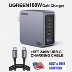 Ugreen Nexode Pro 160W Usb Charger, 4-PORT Pd 3.1 Gan Compact Fast Pps,w/cable. Fixed Price $81.87.