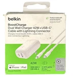 Belkin Boostcharge 42W Dual Wall Charger Usb-c Usb-a White Open Box No Cable. Fixed Price $16.99.