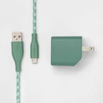6' Usb-c To Iphone 20W Power Delivery Home Charging Kit Heyday Evergreen. Fixed Price $10.95.