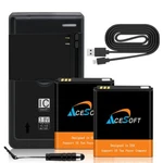 High Power 2X 2100MAH Li-ion Battery Travel Charger Cable Fits Zte Jasper Z718TL. Fixed Price $55.77.