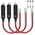 3 Pack 12V/24V Cigarette Lighter Male Plug Adapter Connectors, 16AWG With.... Fixed Price $12.84.