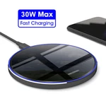 30W Mirror Wireless Charger Fast Charging Mat Metal Pad For Apple Iphone Samsung. Fixed Price $12.96.