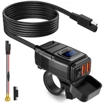 Extractme Motorcycle Usb Charger, Blue Voltmeter Phone. Fixed Price $31.99.