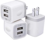 Usb Plug, Wall Charger 3 Pack, Gigreen Dual Port Electrical Outlet. Fixed Price $15.73.