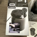 Totes Auto Charger With 2 Usb Charges 4 Devices Fits Cup Holder New. Fixed Price $10.00.