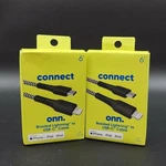 Onn. Charging Cable 6FT Black Braided Lightning To Usb-c Connect 2-PACK. Fixed Price $22.87.