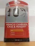 Verizon Headset Bundle With Leather Case And Car Charger For Lg VX8350. Fixed Price $13.00.