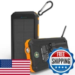 Durecopow 20000MAH Solar Power Bank, 4 Cables, 3 Ports, Portable Charger. Fixed Price $41.36.