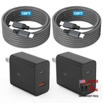 Extra Long 10FOOT 45W Samsung Usb Fast Charger Block Dual Port Pd 2 Black. Fixed Price $39.50.