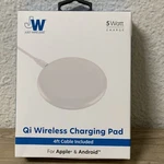 Just Wireless 5W Qi Charging Pad W/ 4FT Cable For Apple & Android. Fixed Price $12.99.