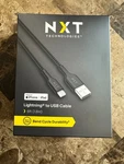 Nxt Technologies NX60464 Lightning To Usb Charger/data Cable Feet Black Nib. Fixed Price $11.99.