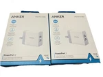 2-ANKER 2-PORT Powerport 24W Wall Chargers- White. Fixed Price $16.95.