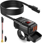 Extractme Motorcycle Usb Charger, 6.8A Quick 3.0 Dual Phon. Fixed Price $31.99.